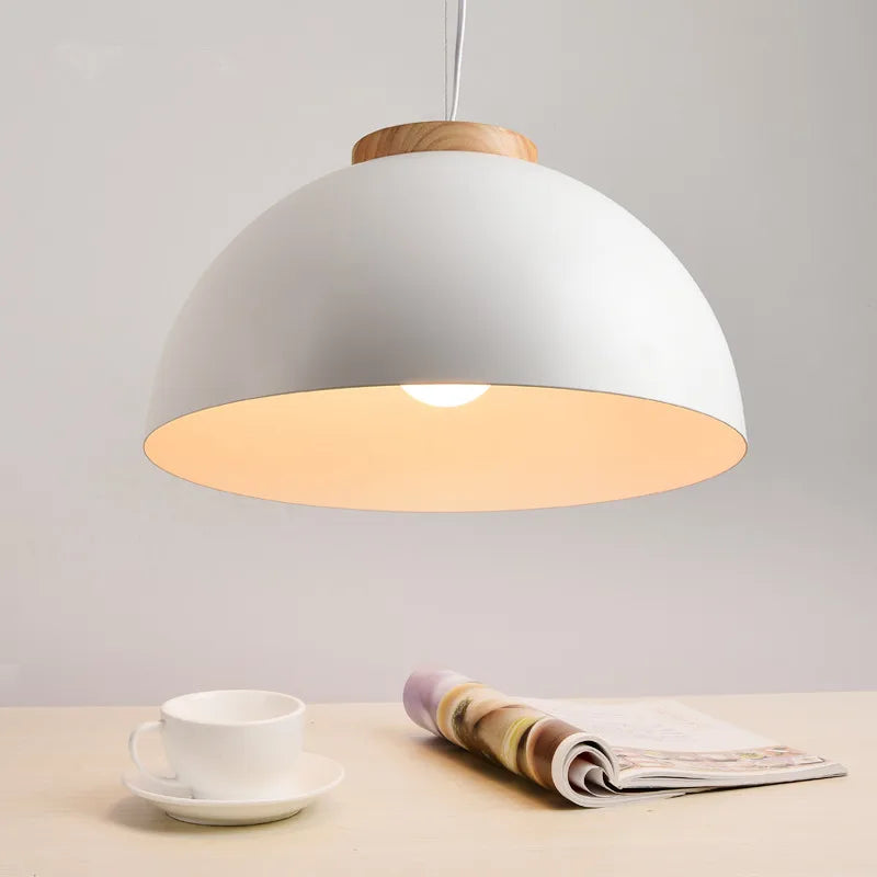 Afralia™ Nordic Walnut LED Pendant Lamp for Loft Kitchen, Dinning Room & Office