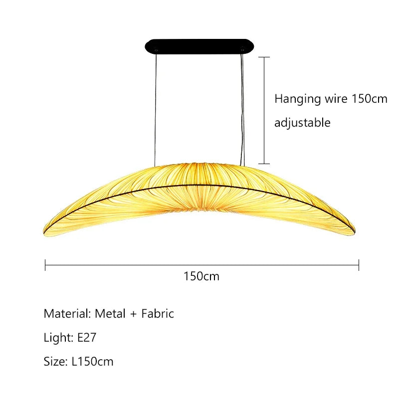 Afralia™ Nordic Minimalist Fabric Dining Chandelier: Retro, Homestay, Cafe Pendant Light