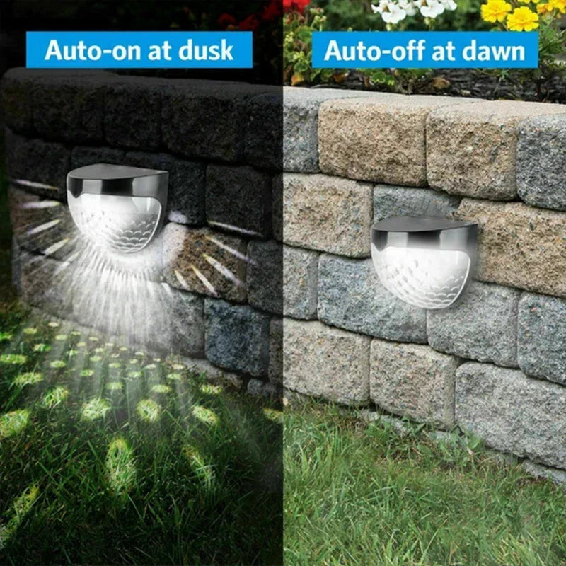 Afralia™ Solar Fence Lamps: LED Outdoor Wall Lights for Garden, Waterproof Energy-saving Festoon Decor