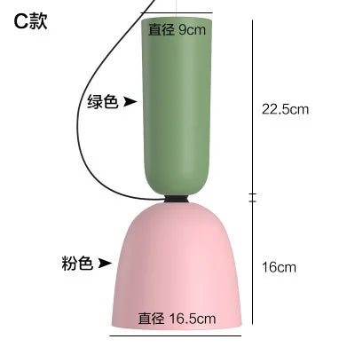 Afralia™ Macaron Pendant Light for Bedroom Kitchen Dining Room