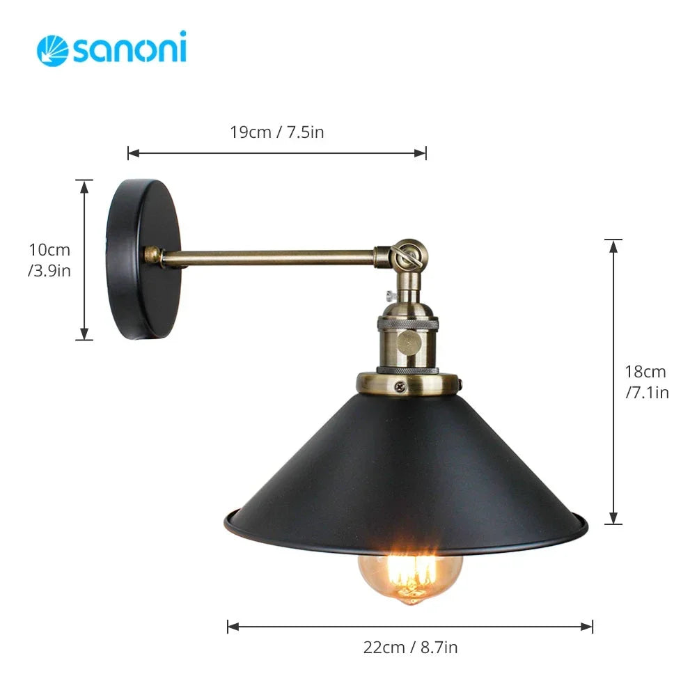 Afralia™ Vintage Wall Lamp - American Country Style Sconce for Retro Indoor Lighting
