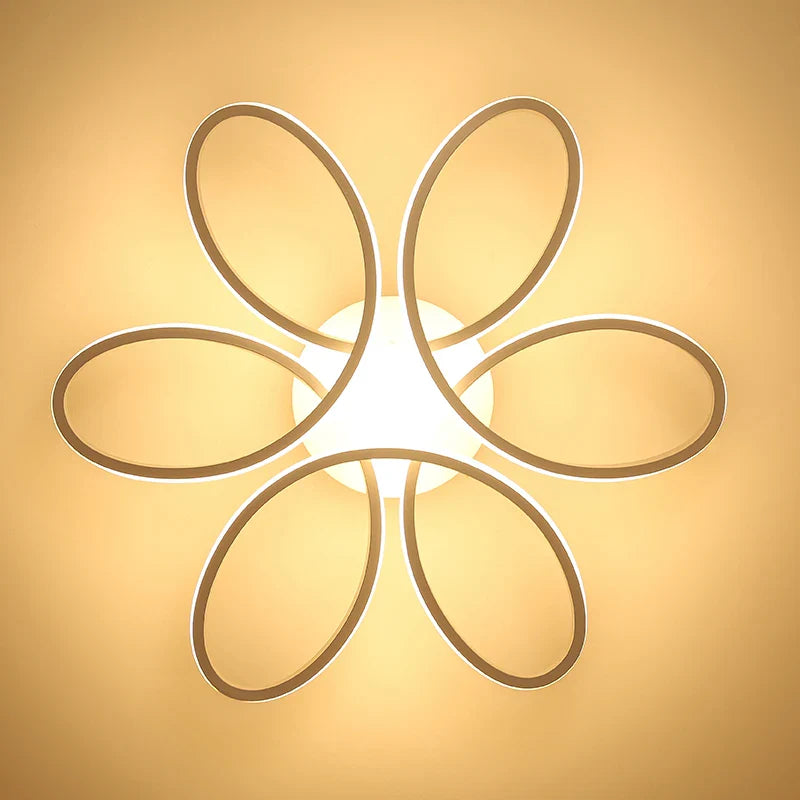 Afralia™ Flower Chandelier: Remote Control LED Ceiling Lamp for Modern Nordic Bedroom & Living Room