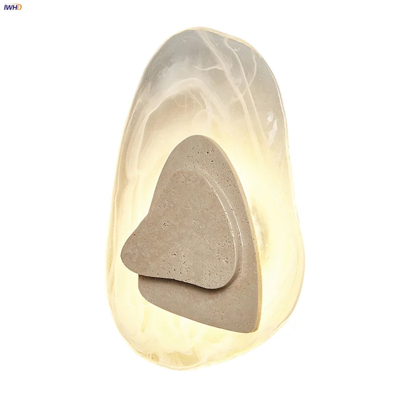 Afralia™ Wabi Sabi LED Wall Light Fixture | Nordic Modern Glass Bedside Lamp