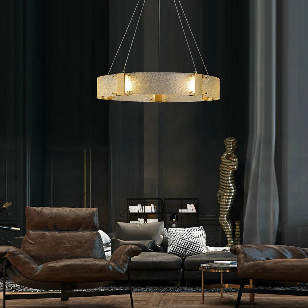 Afralia™ Gold LED Chandelier for Luxe Living Room Lighting