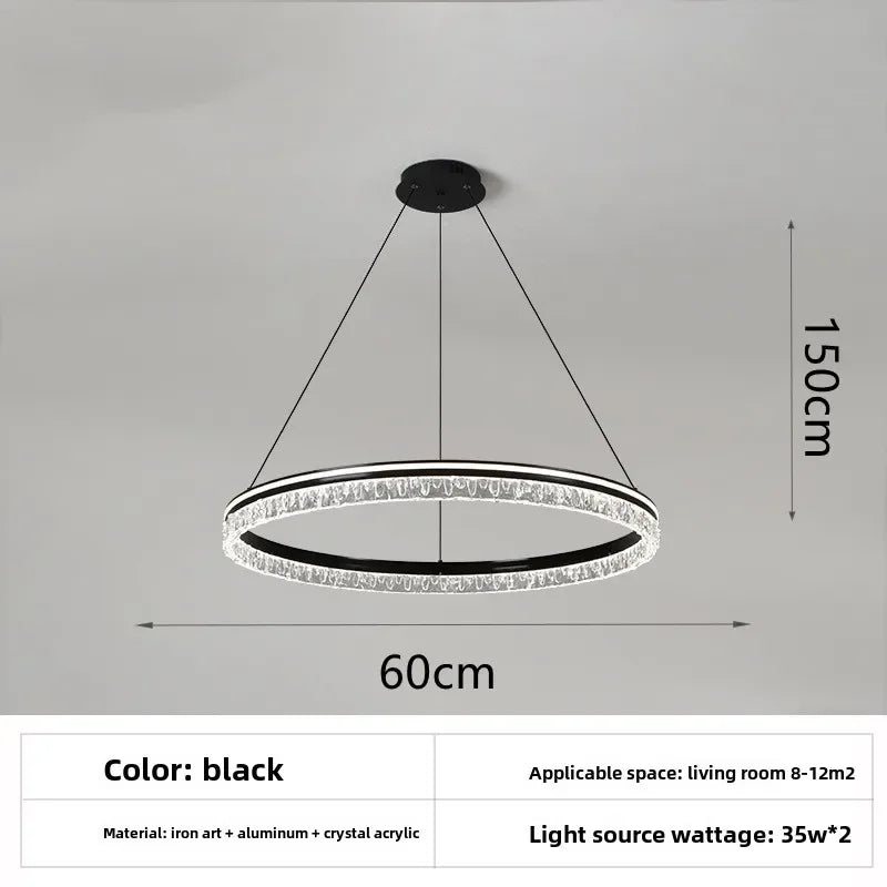 Afralia™ Nordic Ring LED Chandelier: Dimmable Luxury Lighting Fixture for Living Room, Kitchen, Bedroom