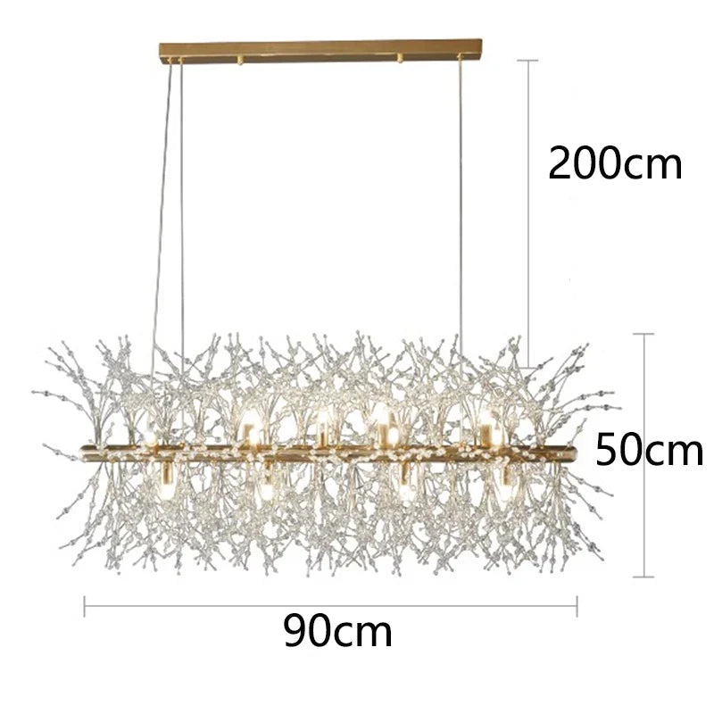 Afralia™ LED Pendant Chandelier for Living Room Bedroom Dining Room Decor