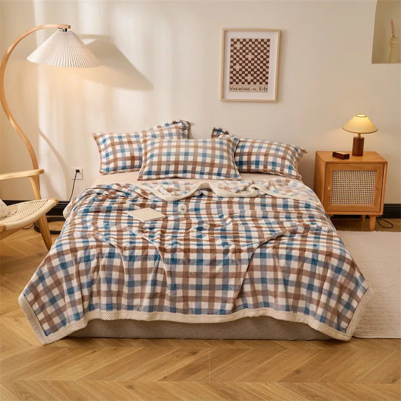 Afralia™ Japanese Milk Velvet Blanket: Soft, Thick, and Cozy for All Seasons