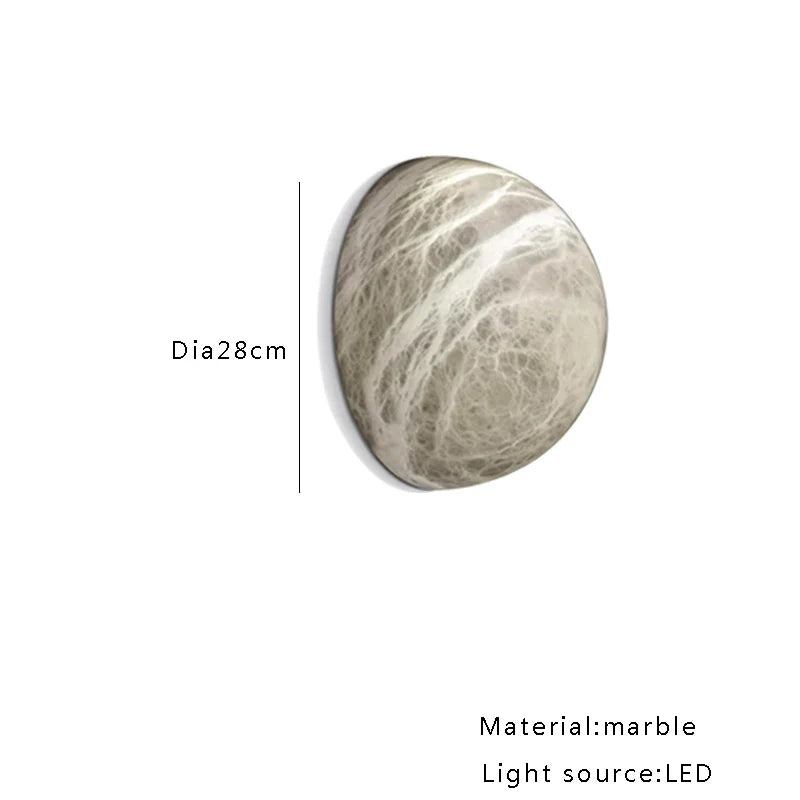 Afralia™ Marble Wall Lamp Italian Stone Sconce Indoor Light Fixture
