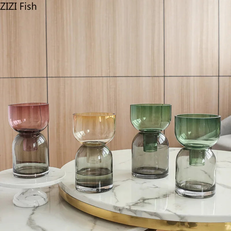 Afralia™ Glass Vase Hydroponics Flower Pots for Desk Decoration and Floral Arrangement