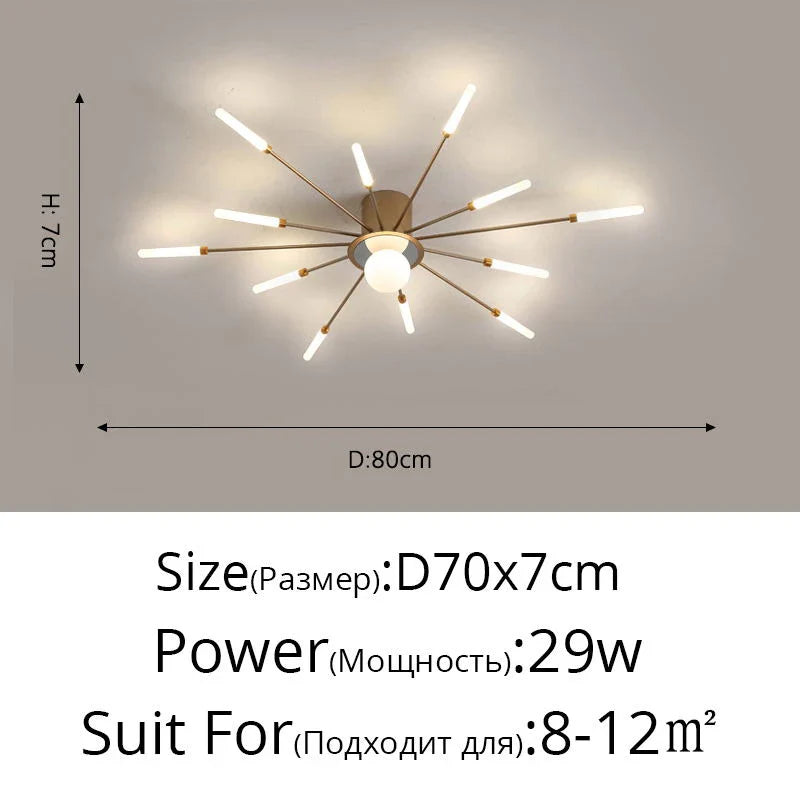 Afralia™ LED Modern Ceiling Lights for Bedroom, Hall & Living Room