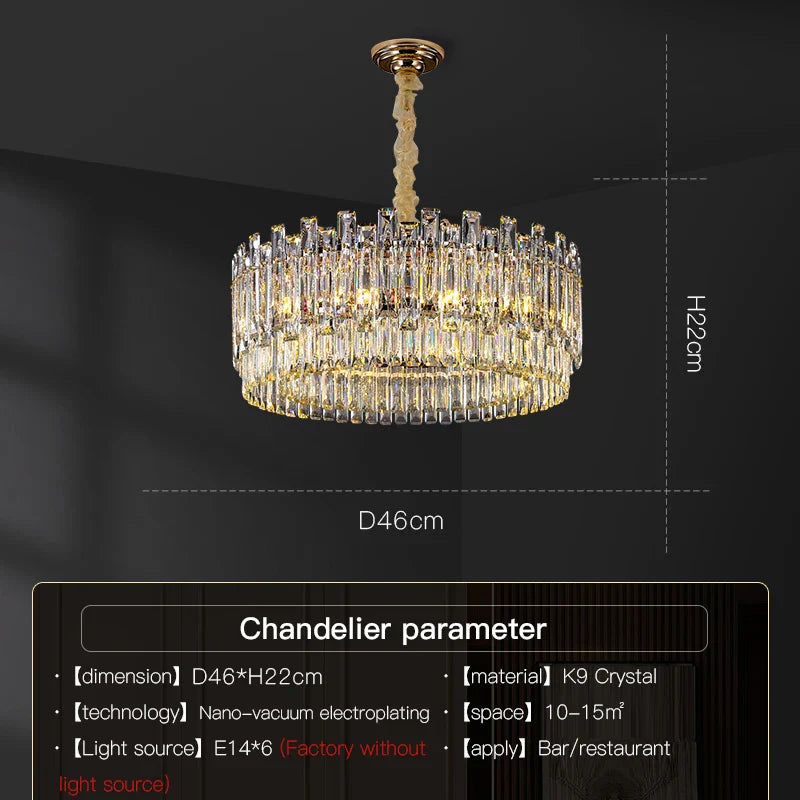 Afralia™ Luxury Crystal Chandelier Modern Simple Dining Room Bedroom Light