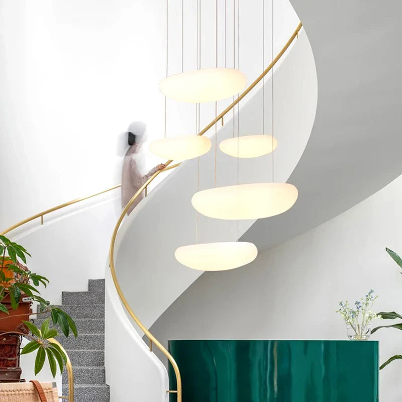 Afralia™ Modern Stair Pendant Light LED Chandelier for Indoor Living Room Lighting