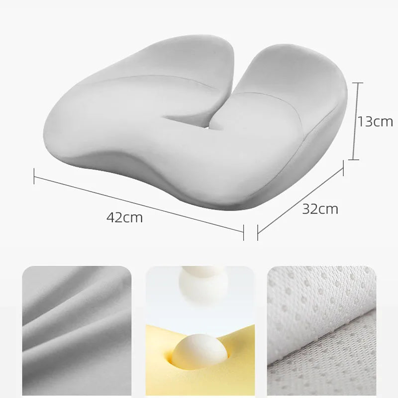 Afralia™ Memory Foam Seat Cushion for Long Sitting Hip Lifting & Spinal Support