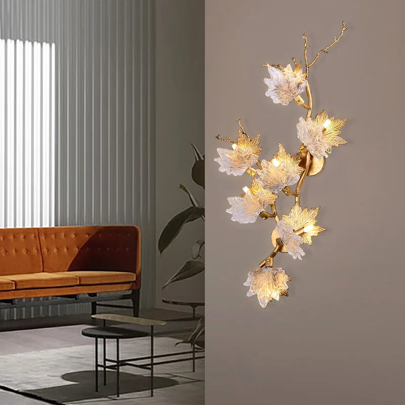 Afralia™ Modern Maple Leaf Ceiling Chandelier: 2023 New Design for Living Dining Room