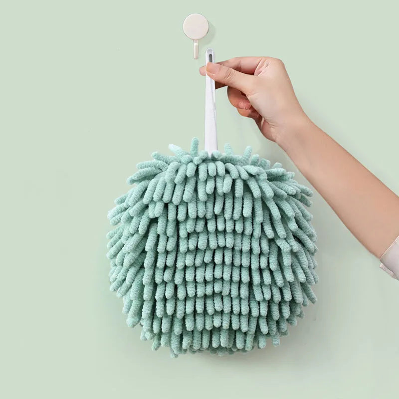 Afralia™ Chenille Microfiber Hand Towel Ball: Super Soft, Quick-Drying Wipe Cloth for Home, Bathroom, Kitchen