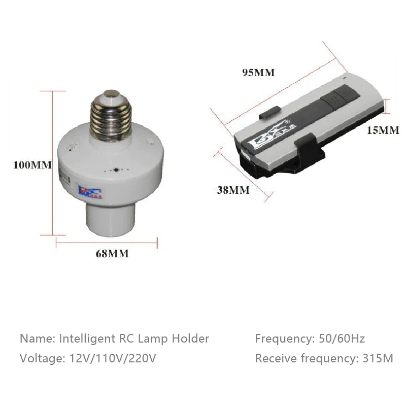 Afralia™ Wireless Remote Control Light Lamp Base Socket Holder for Smart Devices