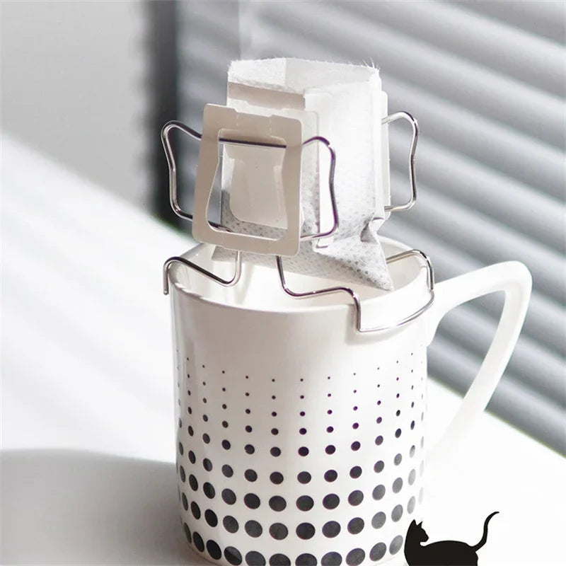 Afralia™ Stainless Steel Coffee Filter Holder Stand