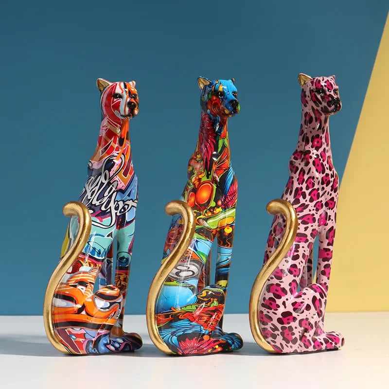 Afralia™ Leopard Resin Sculpture - Home Office Decoration & Gift