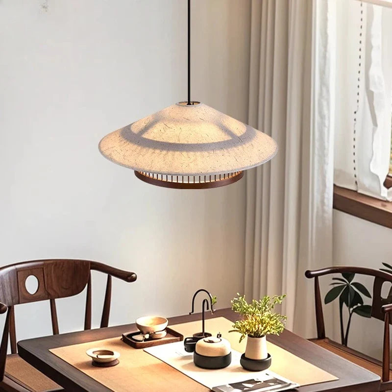 Afralia™ Three Headed Walnut Dining Table Chandelier