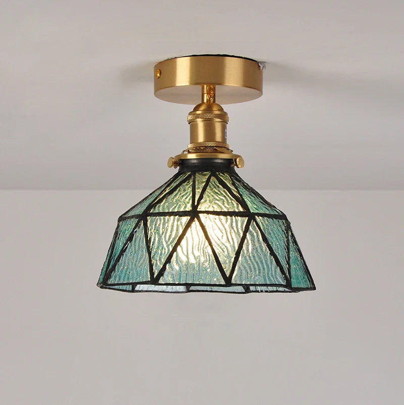 Afralia™ Glass Shade Pendant Ceiling Lamp for Kitchen Aisle Bedroom LED Lights Fixtures