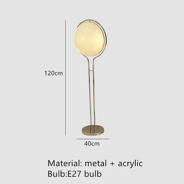 Afralia™ Silver Metal Floor Lamp - Modern Nordic Living Room Decor