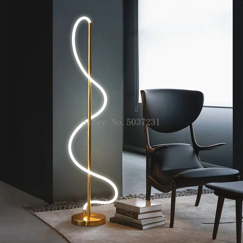Afralia™ Minimalist LED Floor Lamp for Living Room & Bedroom