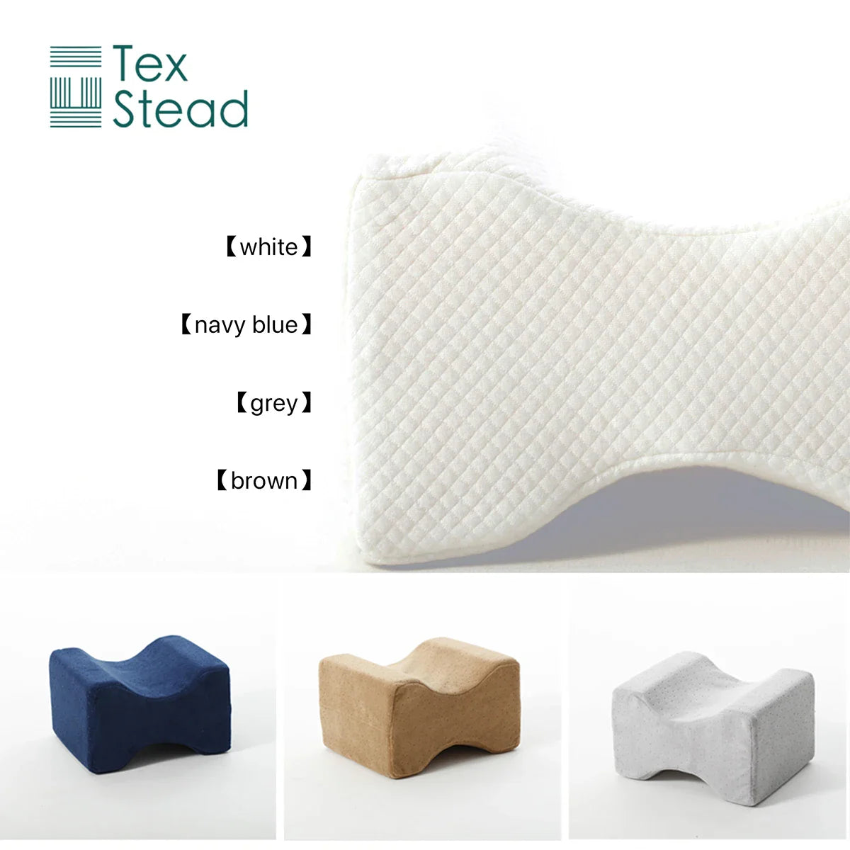 Afralia™ Memory Foam Knee Pillow for Side Sleepers, Spine Alignment & Leg Blood Circulation.