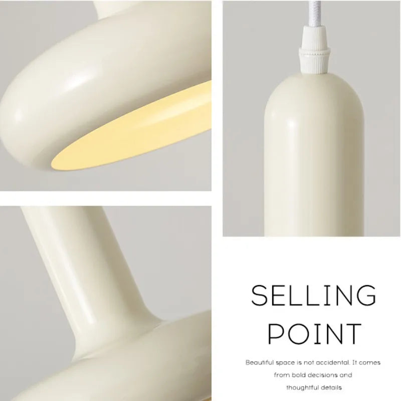 Afralia™ Minimalist White Ceiling Chandelier for Dining Table Living Room Bedroom