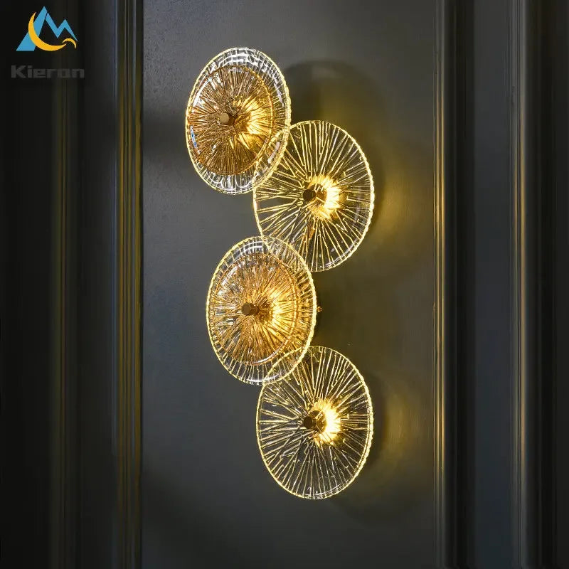 Luxury Crystal LED Wall Lamp for Living Room Bedroom by Afralia™