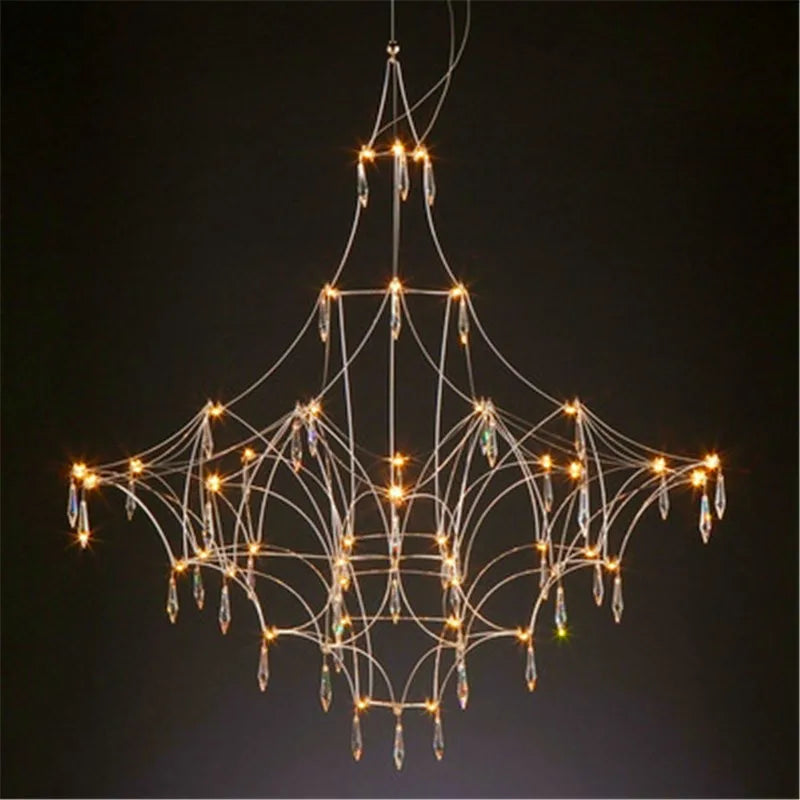 Afralia™ Crystal Chandelier LED Modern Light for Romantic Living Room & Villa