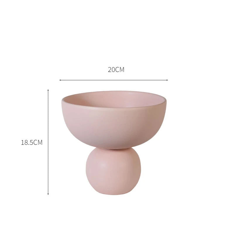 Afralia™ Ceramic Fruits Bowl Tray, Breakfast Dinner Plates, Hotel Restaurant Fruit Plate