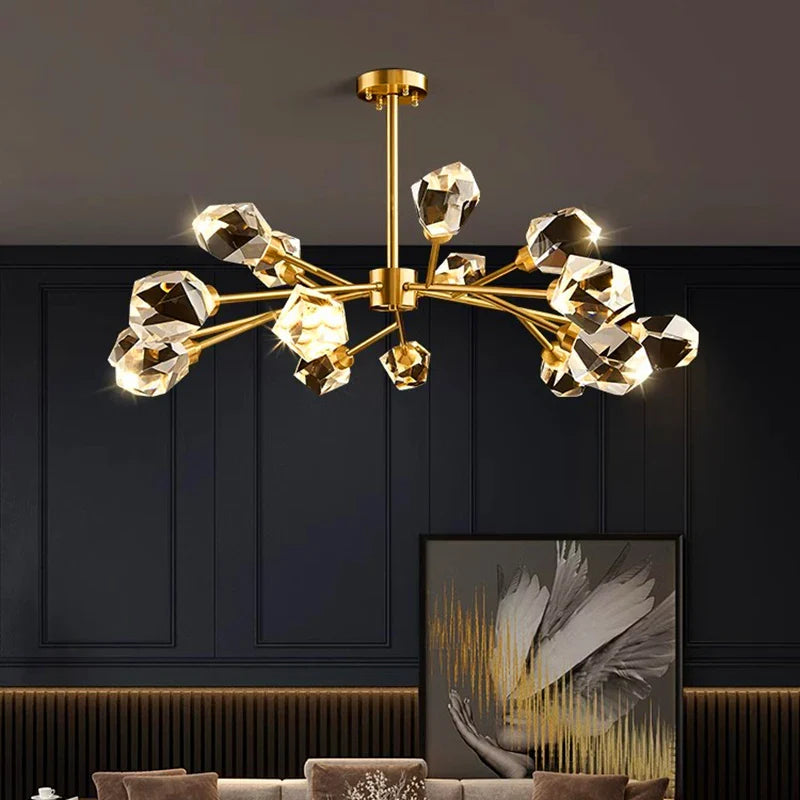 Afralia™ Luxury Crystal Chandelier for Living Room & Dining Room Lighting