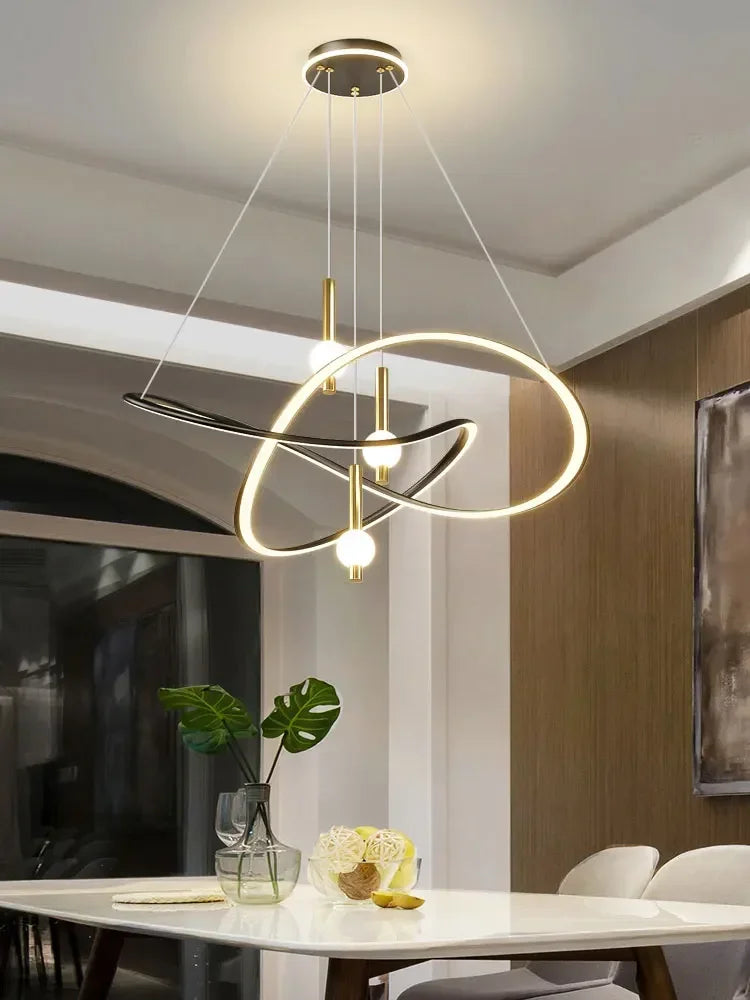 Afralia™ Modern Designer LED Chandelier Light 2023 for Home Décor