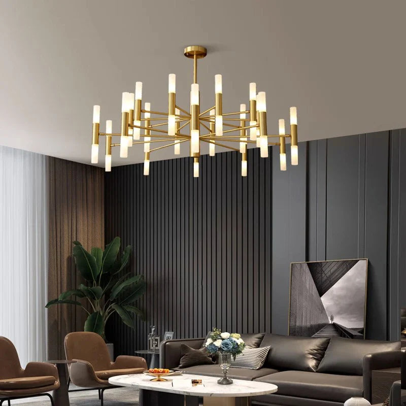 Afralia™ Modern LED Chandelier for Living Room, Salon, Bedroom, Dining Room - Indoor Pendant Lamp