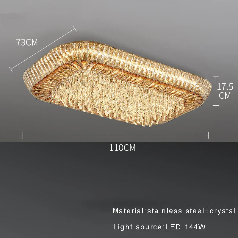 Afralia™ Amber Crystal Ceiling Chandelier: Luxe LED Home Decor Light Fixture