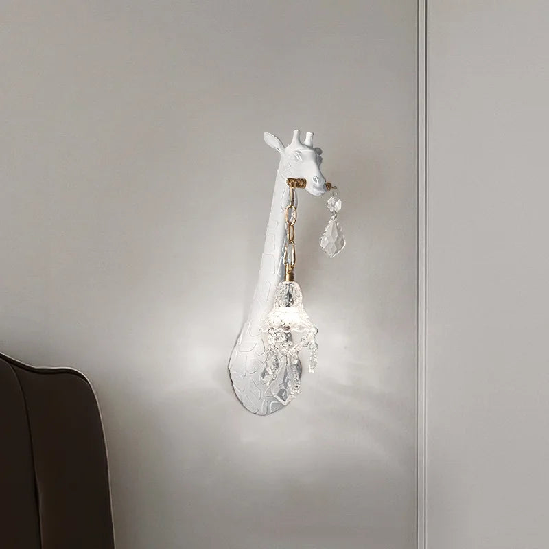 Afralia™ Giraffe Resin Wall Lamp Sconce Light for Bedside & Living Room Decor