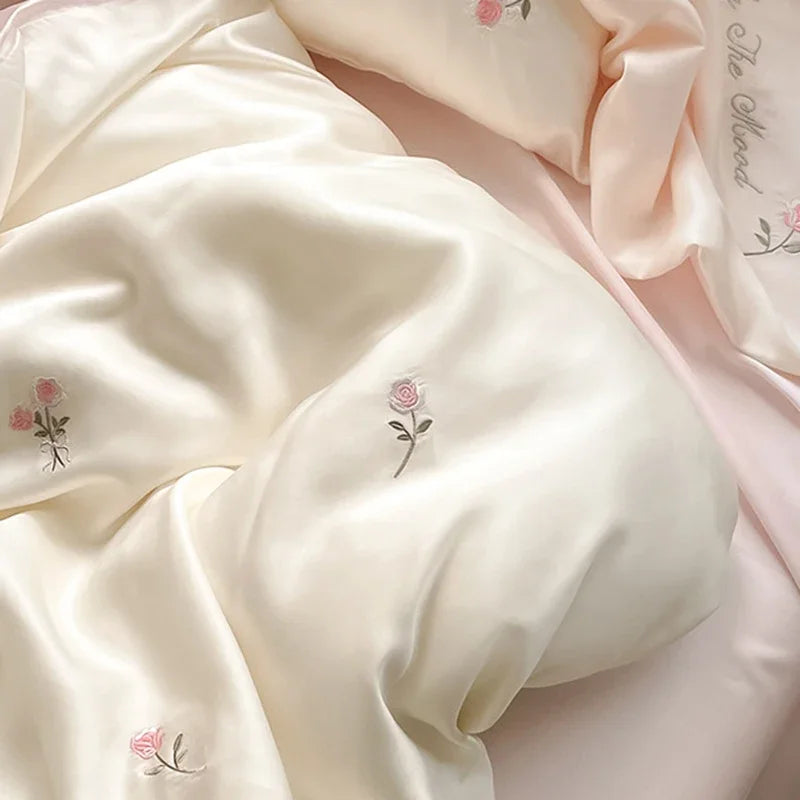 Afralia™ Ice Silk Bedding Sets for Cool Summer Sleep. Skin-Friendly Quilt Cover for Adults & Kids.
