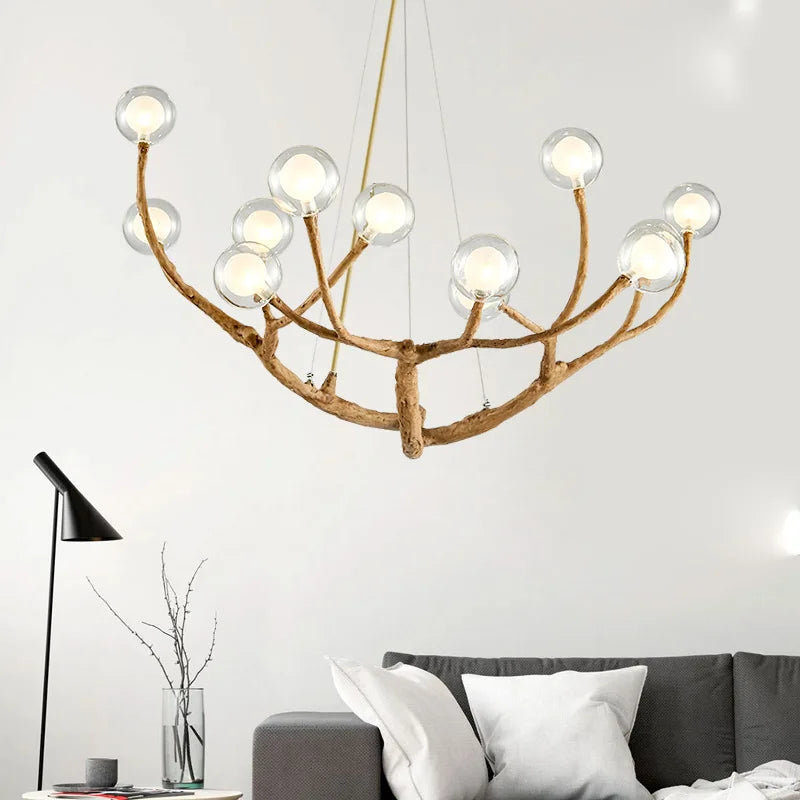 Afralia™ Nordic Branch Chandelier Modern Magic Bean Molecular Bedroom Lighting