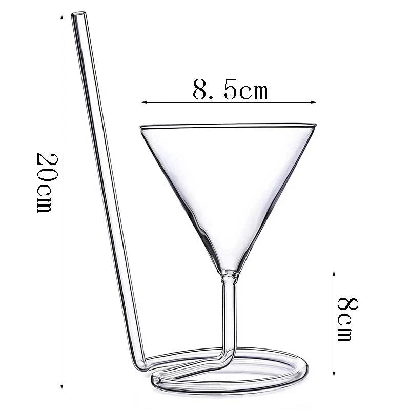 Afralia™ Spiral Straw Molecule Cocktail Glass - Creative Party Bar Goblet