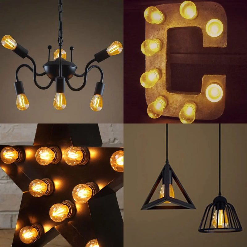 Afralia™ Amber Plastic Bulbs: Waterproof 2700K LED E27 String Light for Patio Outdoor Decor