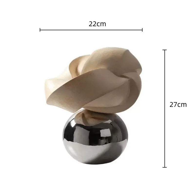 Afralia™ Silver Knot Twist Abstract Geometry Decor Figurine