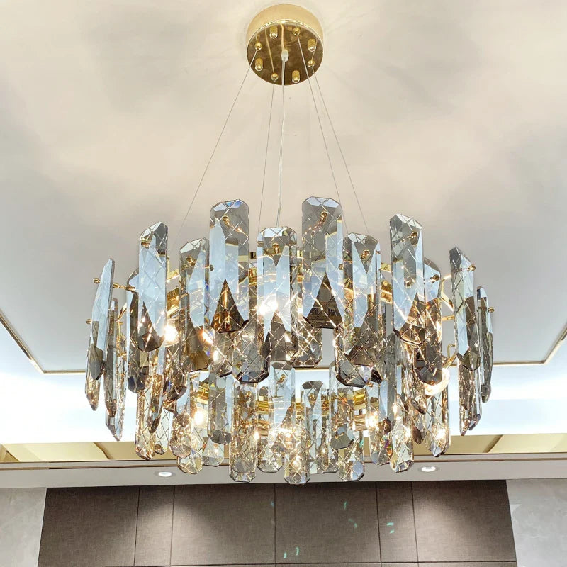 Afralia™ Crystal LED Chandelier for High-end Living Spaces