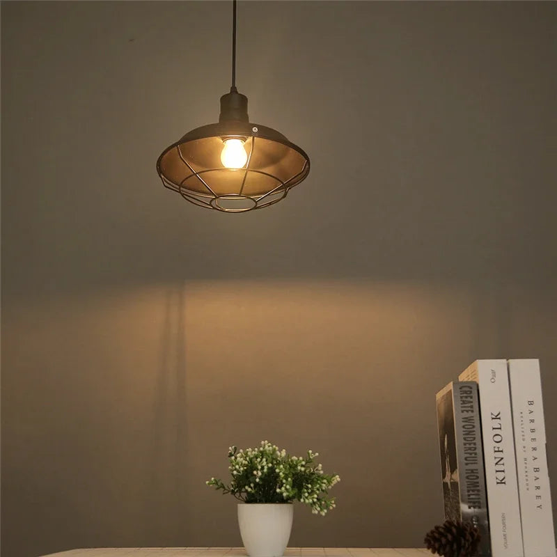 Afralia™ Iron Pendant Lights: Rural Retro Personalized Pot Lid Chandelier