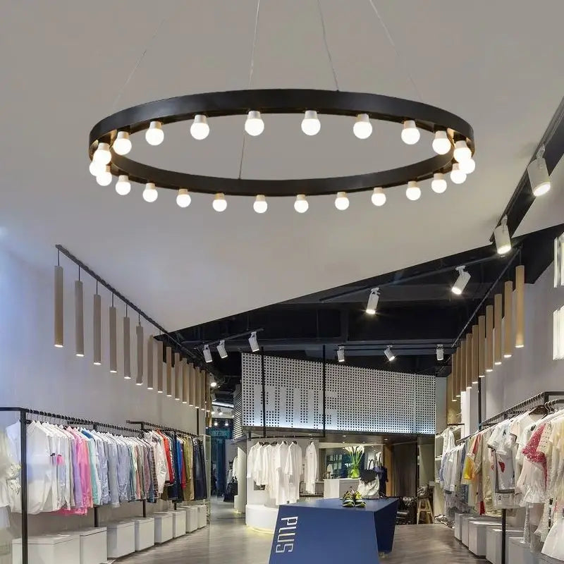 Afralia™ Industrial Duplex Staircase Pendant Light for Living Room, Hotel Lobby, or Commercial Store