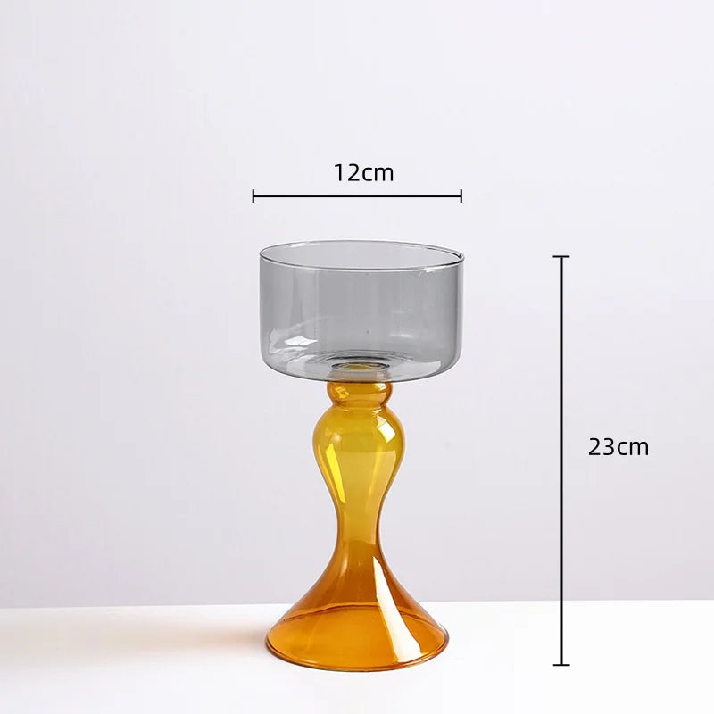 Afralia™ Geometric Glass Vase Candle Holder Flowerpot Terrarium Home Decor Accessories