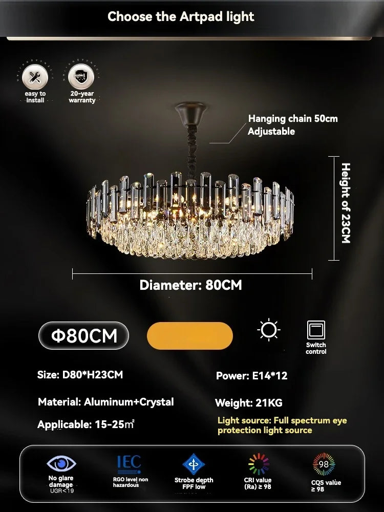 Afralia™ Gold Crystal Ceiling Chandelier: Luxury Modern LED Pendant for Home Décor