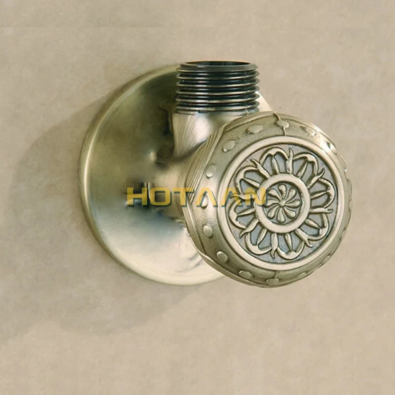 Afralia™ Brass Triangle Valve Bathroom Accessory 1/2*1/2 Angle Valves YT-5168