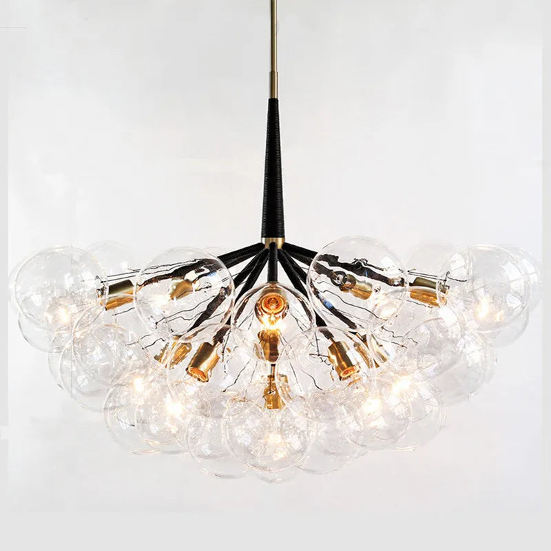 Afralia™ Glass Balls Ceiling Pendant Lights Minimalist Living Room Chandelier Shop Bar Decor