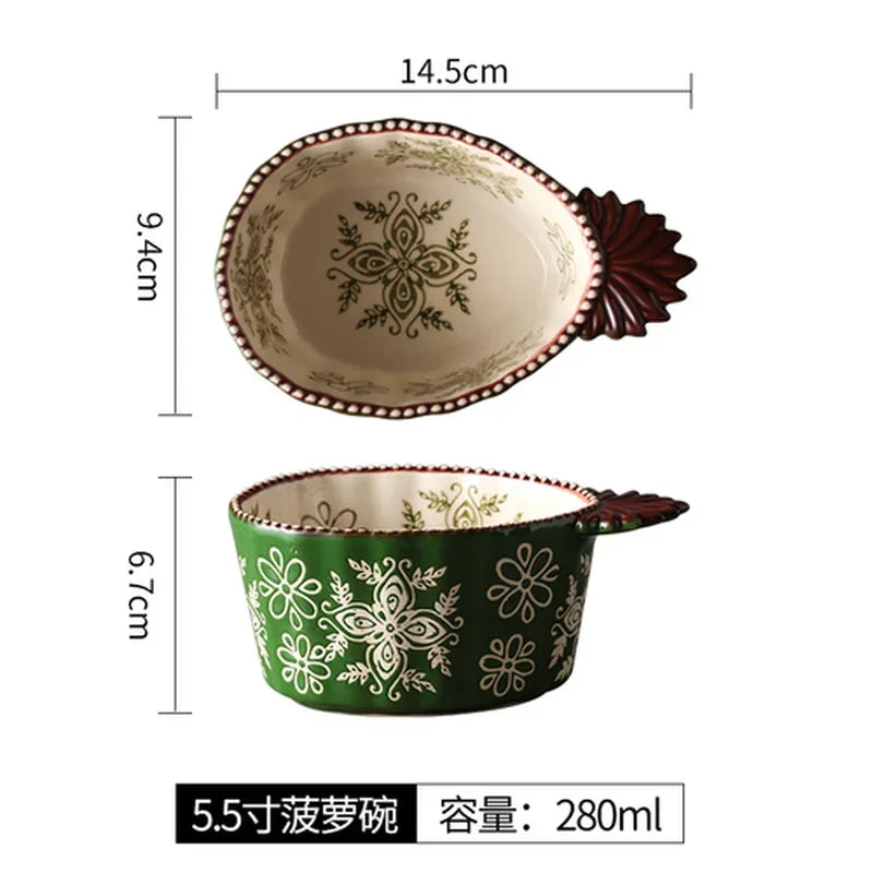 Afralia™ Japanese Style Hand-painted Seasoning Dishes & Soy Sauce Bowls