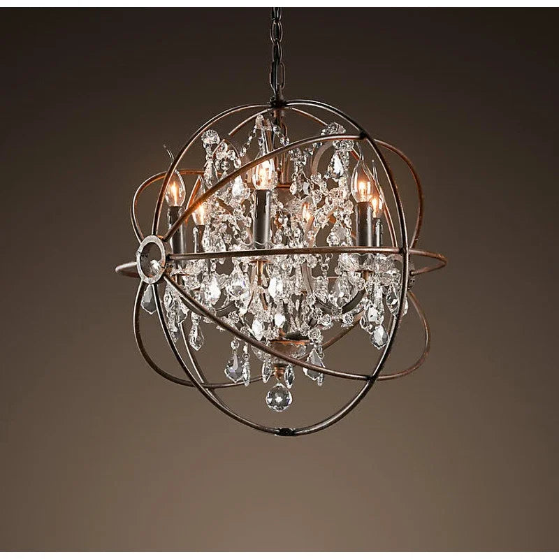 Afralia™ Crystal Chandelier E14 LED Lustre for Living Room Bedroom Kitchen Island